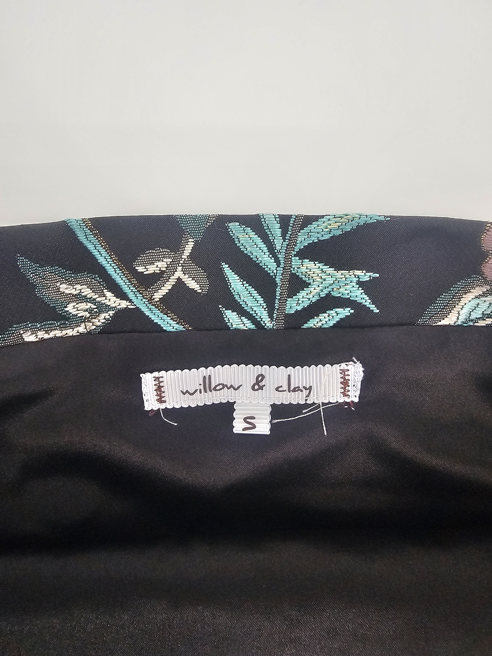 Willow & Clay Floral Jacquard Mini Skirt Cottagecore Tapestry Brocade - Picture 3 of 6